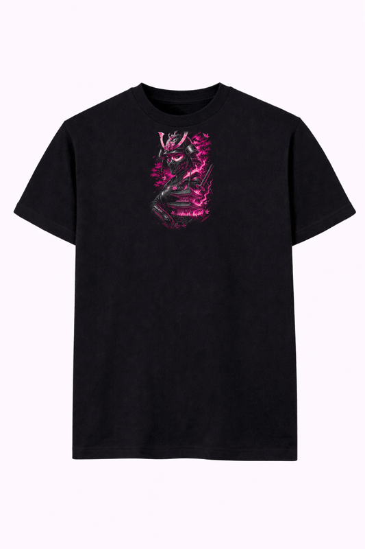 Heavy Cotton Oversized Halftone Neon Samurai Tee - Gallagher&Keeney