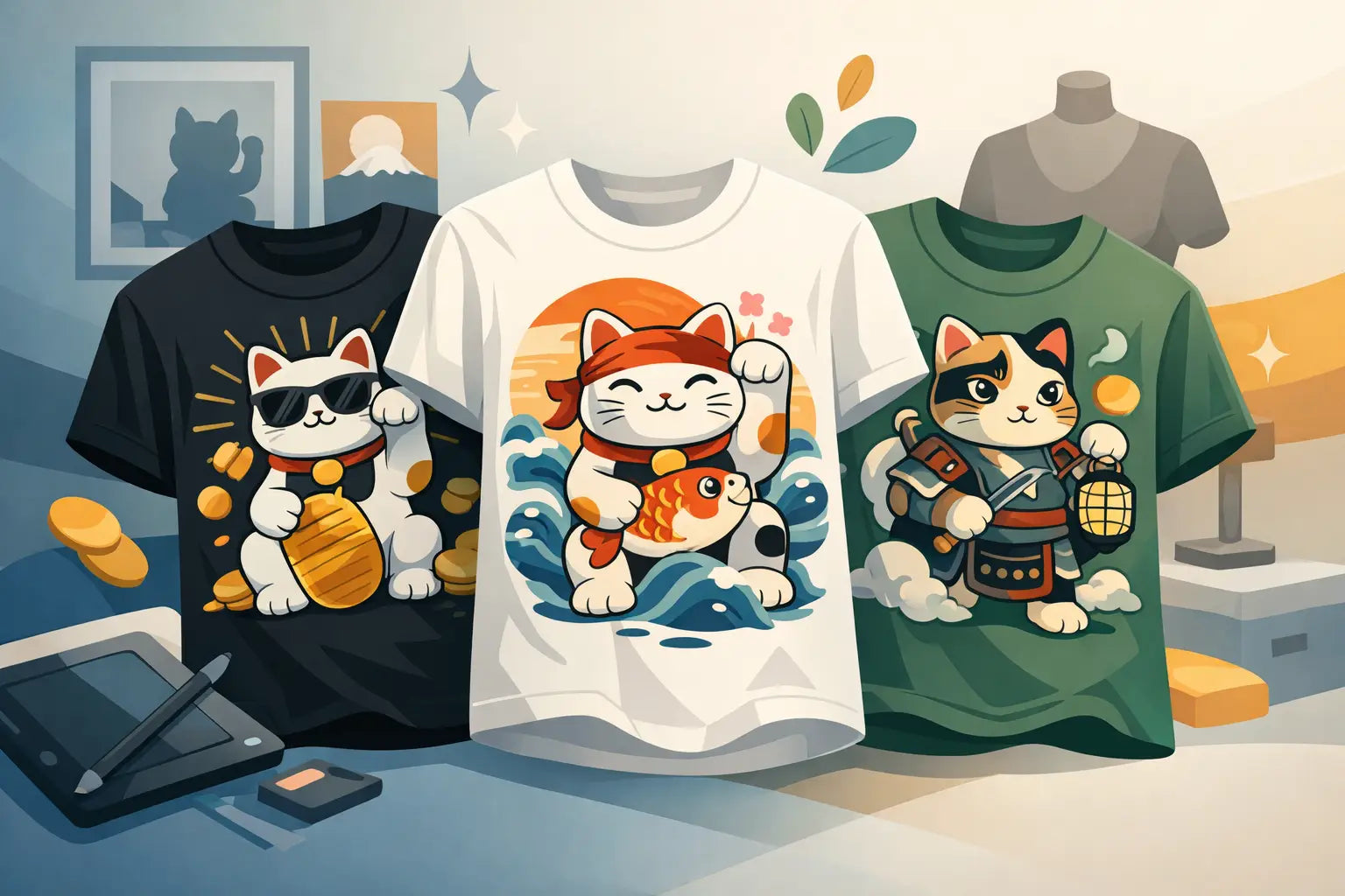 Lucky Cat Graphic Tees That Actually Stand Out