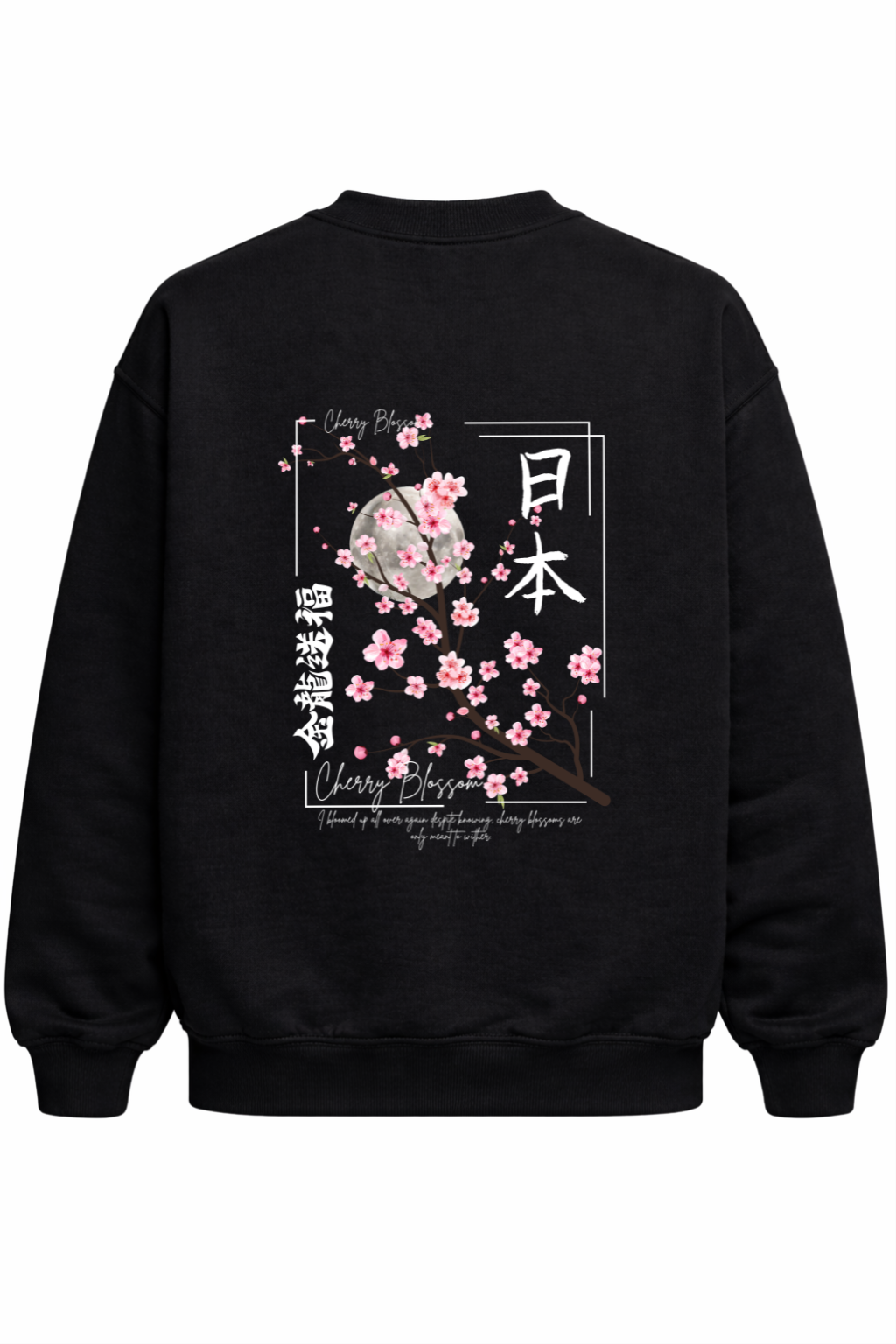 Heavy Cotton Blend Cherry Blossom Sweatshirt