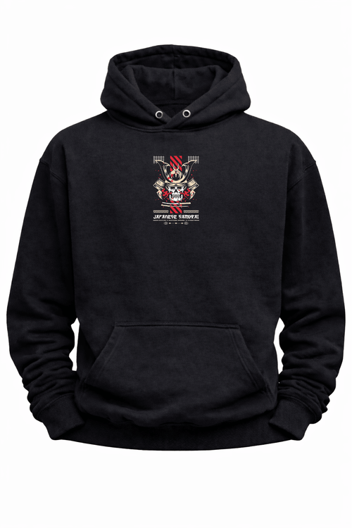 Cotton Japanese Samurai With Katana Hoodie - Gallagher&Keeney