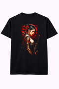 Heavy Cotton Oversized Halftone Japanese Warrior Tee - Gallagher&Keeney