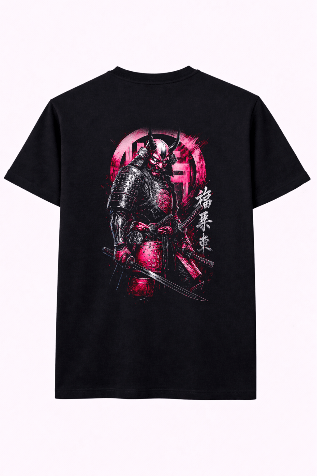 Heavy Cotton Oversized Halftone Neon Samurai Tee - Gallagher&Keeney